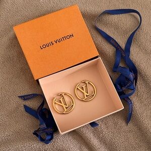 Louis Vuitton Gold Monogram Earrings